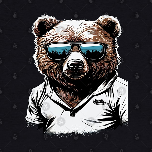 Bear Wearing Sunglasses by AI INKER